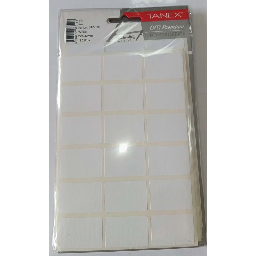 TANEX OFC-116 BEYAZ ETİKET