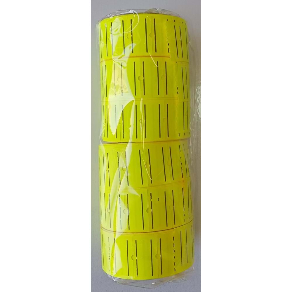 TANEX RENKLİ FİYAT ETİKETİ 6LI SARI