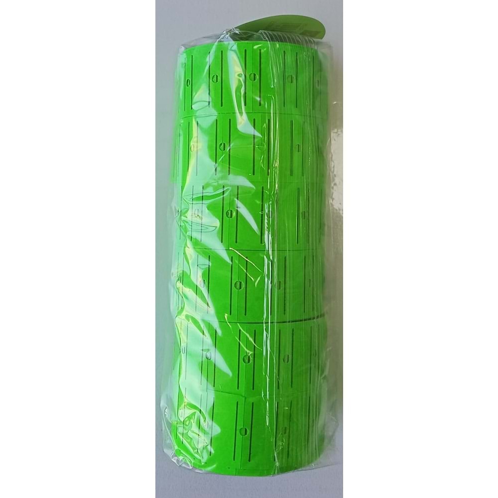 TANEX RENKLİ FİYAT ETİKETİ 6LI YEŞİL