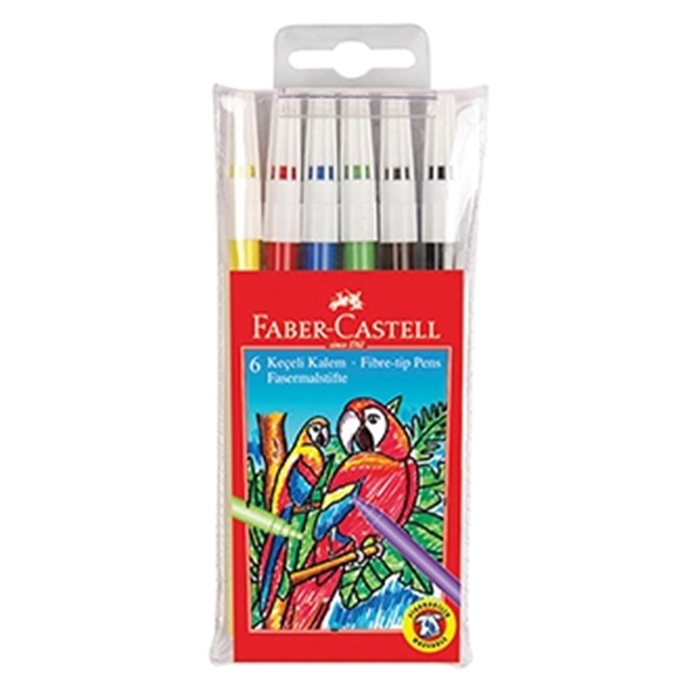 F.CASTELL KEÇELİ KALEM 6RENK YIKANABİLİR
