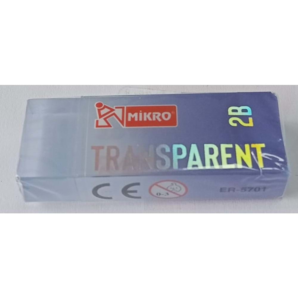 MİKRO ER-5701 SİLGİ TRANSPARENT SAYDAM SİLGİ