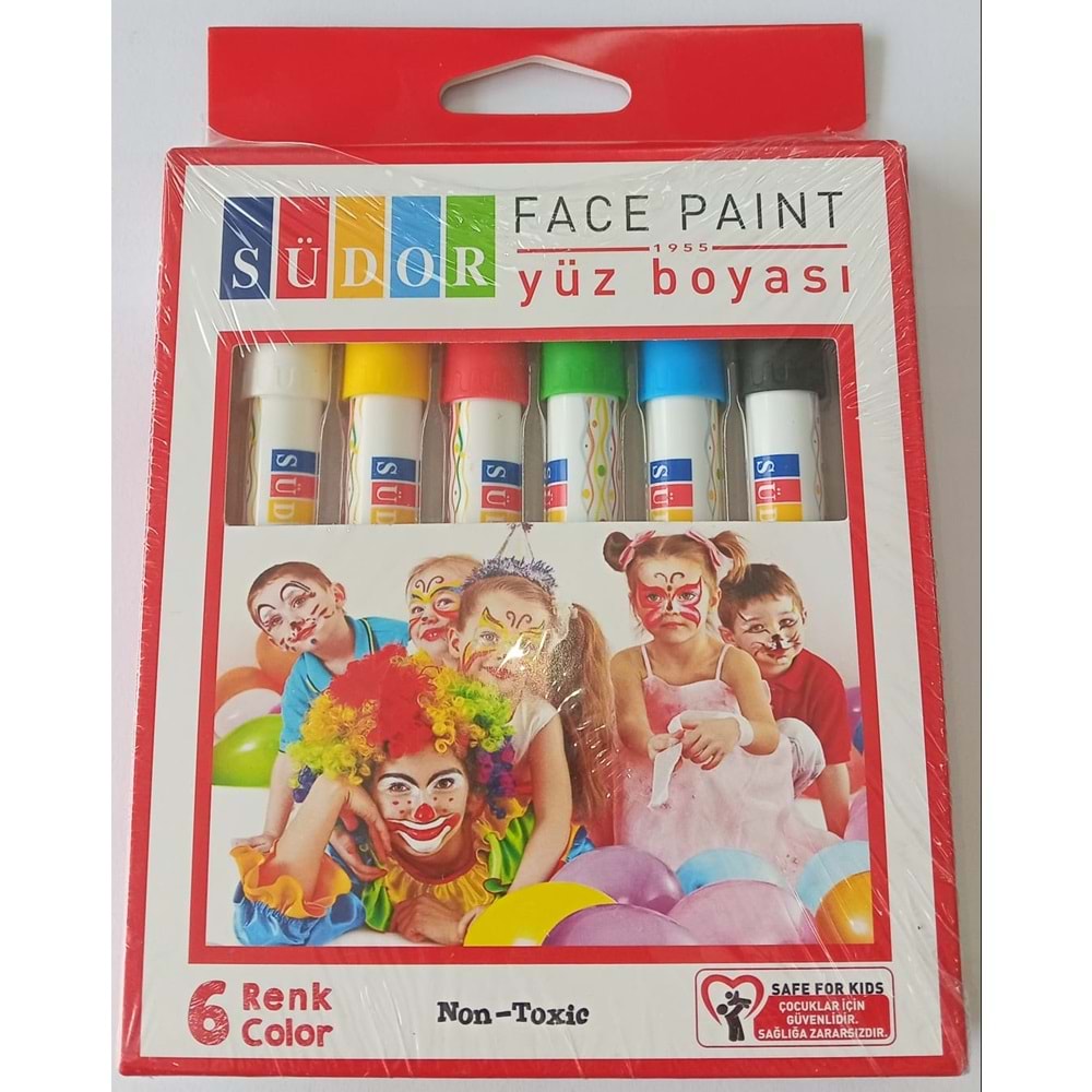 SÜDOR YB01 YÜZ BOYASI 6LI