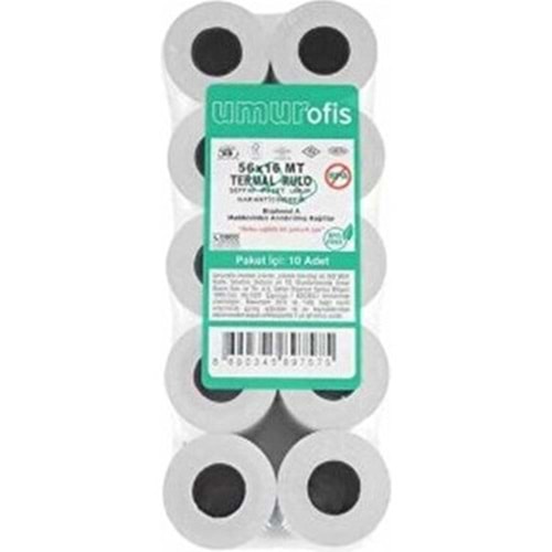 UMUR OFİS 56X16 TERMAL RULO 10LU