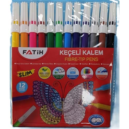 FATİH 12Lİ SLİM KEÇELİ KALEM