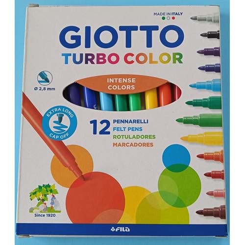 GIOTTO 416000 KEÇE KALEM 12RENK TURBO COLOR
