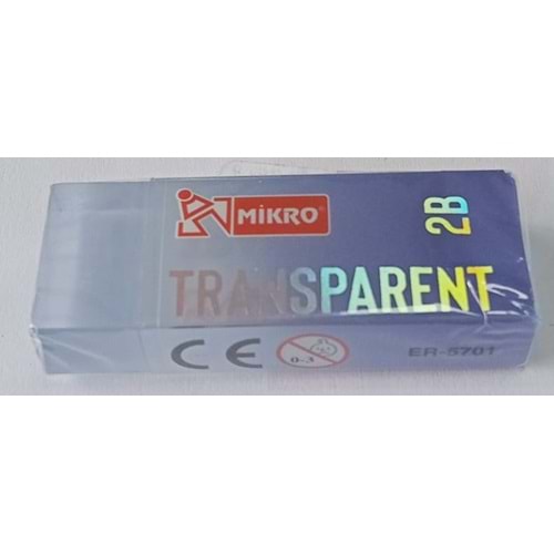 MİKRO ER-5701 SİLGİ TRANSPARENT SAYDAM SİLGİ