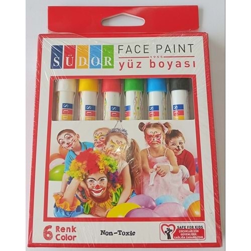 SÜDOR YB01 YÜZ BOYASI 6LI