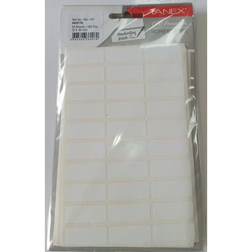 TANEX OFC-107 BEYAZ ETİKET
