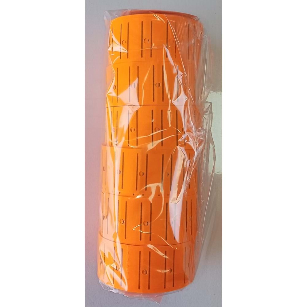 TANEX RENKLİ FİYAT ETİKETİ 6LI TURUNCU