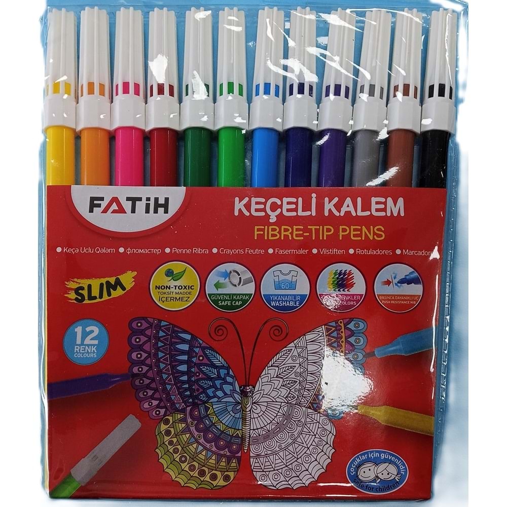 FATİH 12Lİ SLİM KEÇELİ KALEM