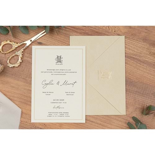 ERDEM LÜKS 5105 DAVETİYE (100 Adet)