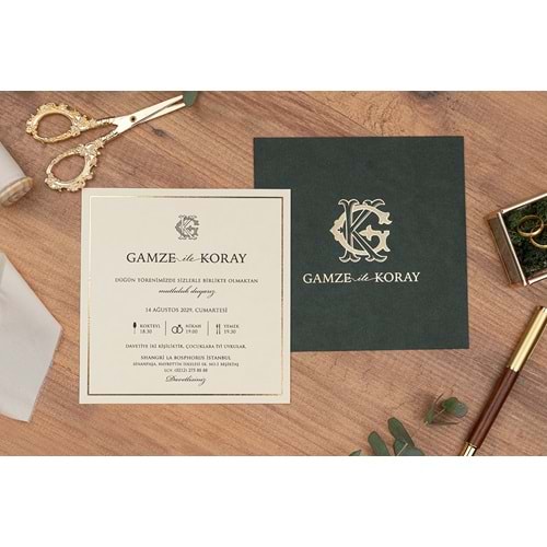 ERDEM LÜKS 5128 DAVETİYE (100 Adet)